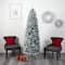 7ft. Pre-Lit Flocked Montreal Fir Artificial Christmas Tree, Warm White LED Lights